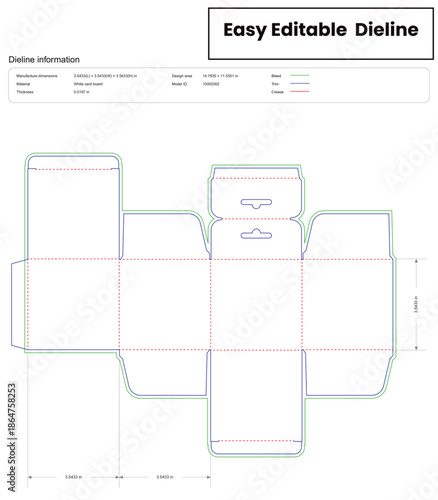 square box with hang tab dieline template box dieline die lines packaging custom dieline  box cardboard box dieline pizza box dieline printable product packaging layout,