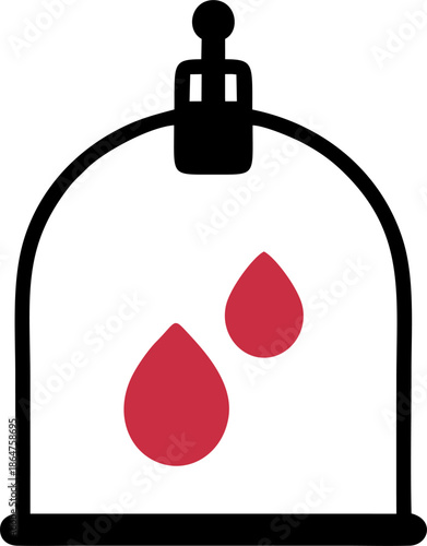 Wet Cupping Hijama Therapy Medical Vector Icon
