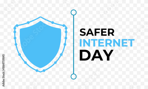 Creative Safer Internet Day design template with clean technology vector elements, observed annually on February 10 to raise awareness about online protection and digital safety.