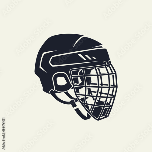 Hockey helmet with protective face cage.