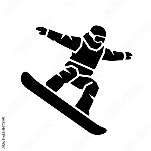 Snowboarder in mid air trick.