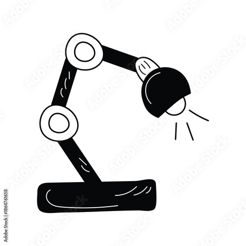Desk Lamp icon with white background vector stock illustration