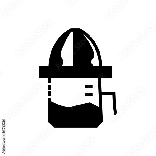 vector illustration of a juicer or squeezer glyph icon