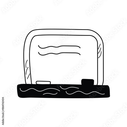 Chalkboard icon with white background vector stock illustration