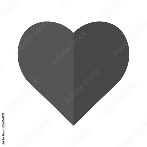 Black Heart Icon Vector Illustration