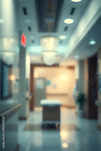 Blurred Modern Office Lobby Interior Space.
