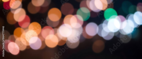 Blurry City Lights at Night Time.