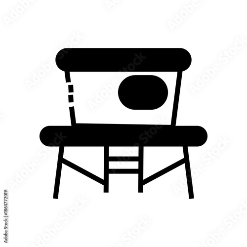 black and white lifeguards for beach illustration vector
