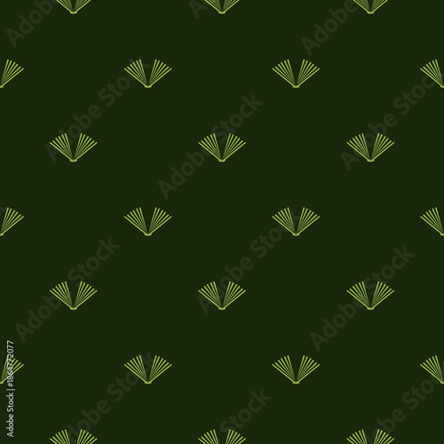 Simple open book seamless pattern isolated on color background