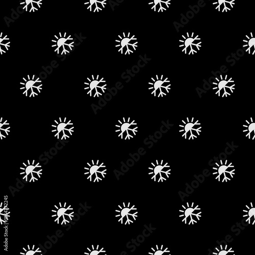 Thermal insulation seamless pattern isolated on black background