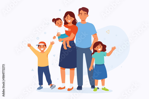 Happy Family Together Portrait