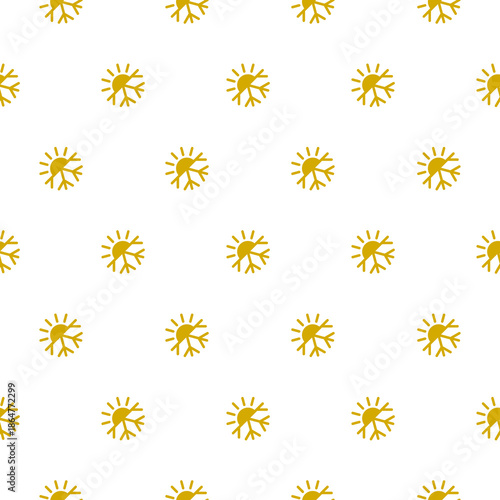 Thermal insulation seamless pattern isolated on white background