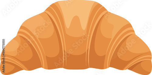 Delicious golden brown flaky croissant, a pastry perfect for breakfast or a snack