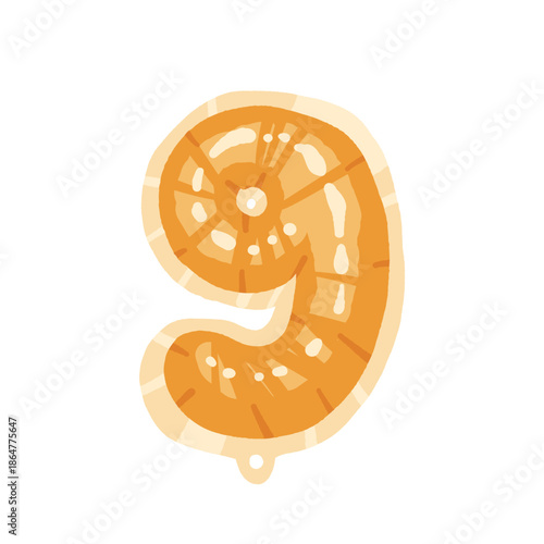 Flying in air golden color helium balloons numbers isolated icons set. Vector inflatable digits party decoration, year birthday anniversary symbols. Flat cartoon collection from 0 to 9