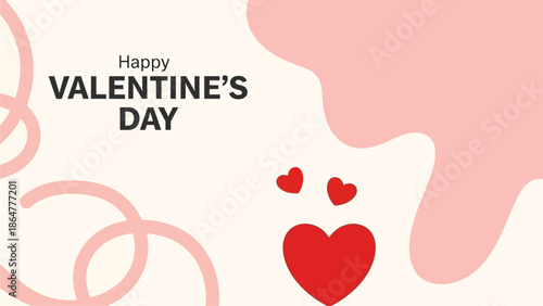 Valentine's Day celebration with heart-shaped decorations and love symbols