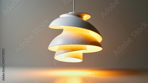 Layered spiral shaped luminous art lamp