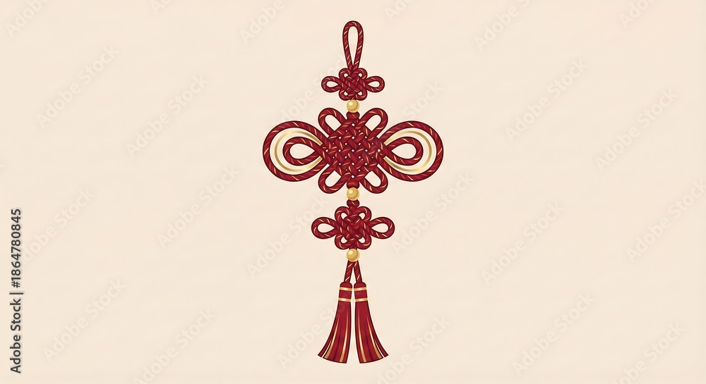 Obraz premium Chinese New Year Knot Ornament Decorative Vector