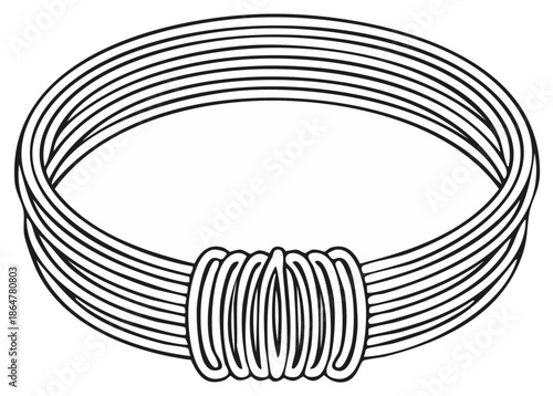 Elegant Multiple Wire Bracelet Design Simple Outline Drawing