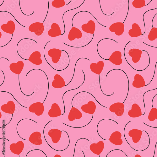 seamless pattern with hearts
