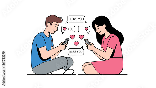 young couple taking picture