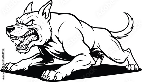 vector illustration of a wolf