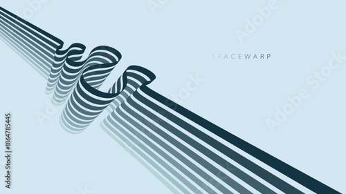 3D lines in perspective vector abstract background, curvy lines with gradient color wallpaper, mist ambient style, minimal graphic design.