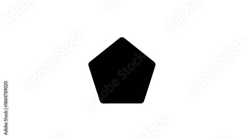 Black pentagon shape