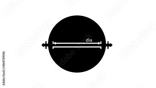 Circle with diameter measurement