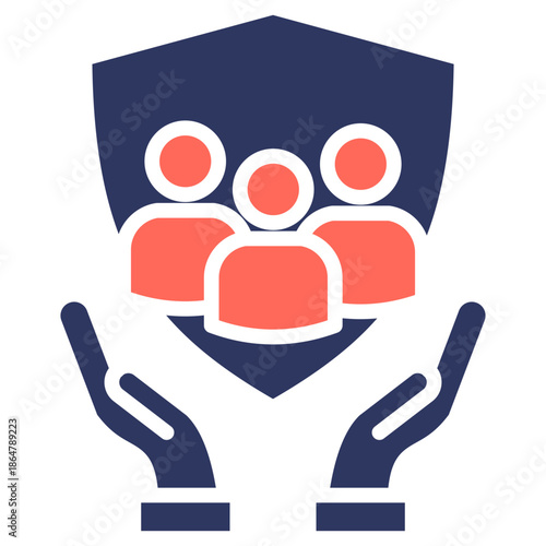 Human Rights Protection glyph color icon