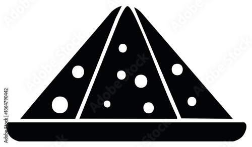 Stylized Cheese Slice Illustration Vector Graphics