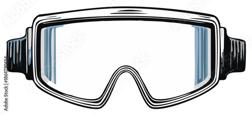 Winter Sport Goggles Protective Eyewear Illustration Skiing Snowboarding Equipment Design