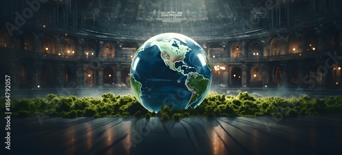 realistic photo of a glossy earth,generative AI