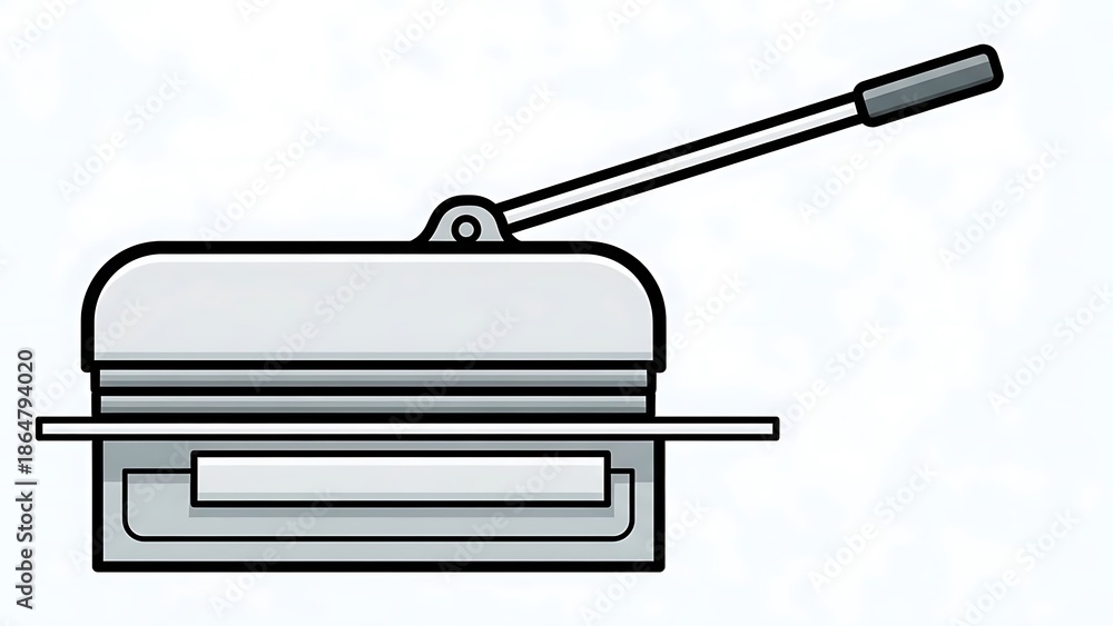 Fototapeta premium Simple Line Drawing of Office Stapler.