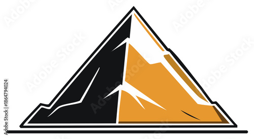 Stylized Mountain Peak Peak Summit Silhouette Geometric Abstract