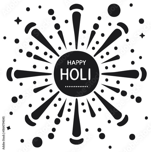 Happy Holi festival burst graphic design celebration greeting