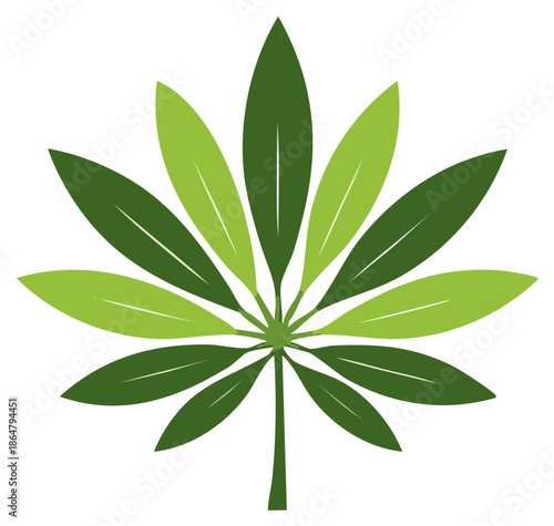 Green Leaf Logo Vector Illustration