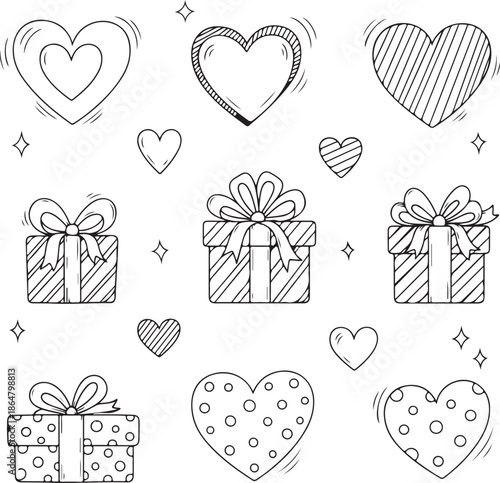 Valentines day symbols Stock Vector