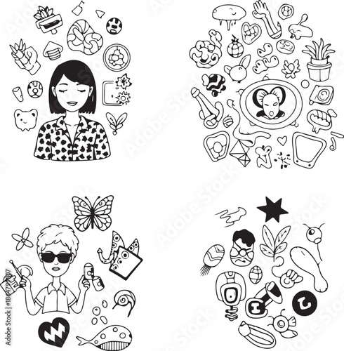 Valentines day symbols Stock Vector