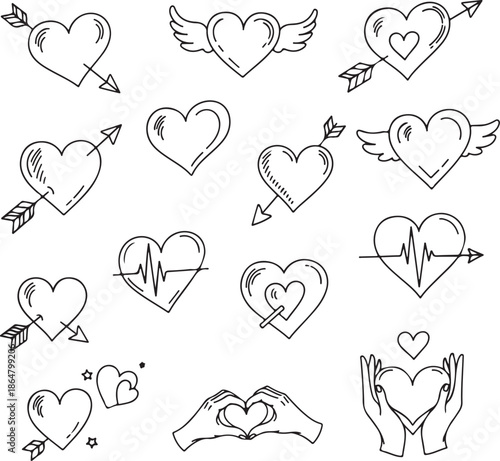Valentines day symbols Stock Vector