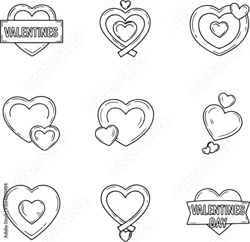 Valentines day symbols Stock Vector