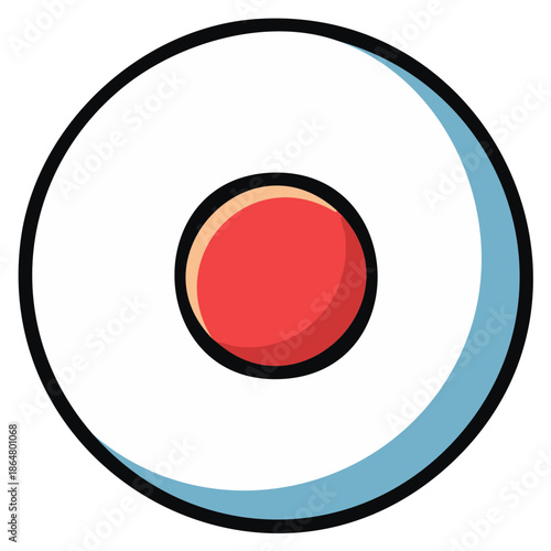 Stylized target with bullseye and outer ring for aim or focus