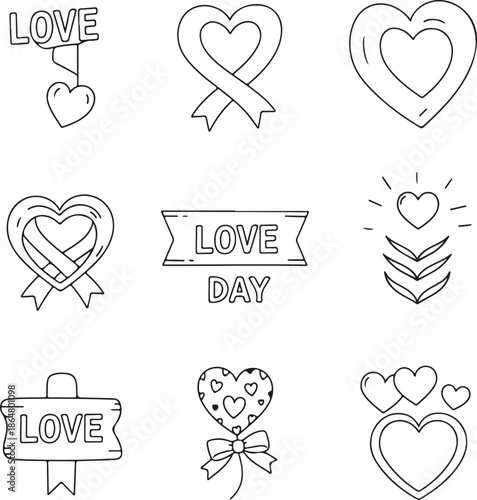 Valentines day symbols Stock Vector