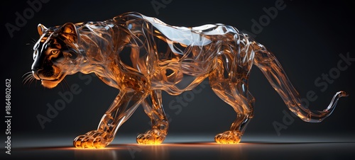 realistic photo of a glossy liger ,generative AI