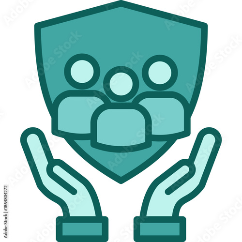 Human Rights Protection solid icon