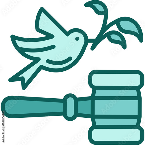 Peace And Justice solid icon