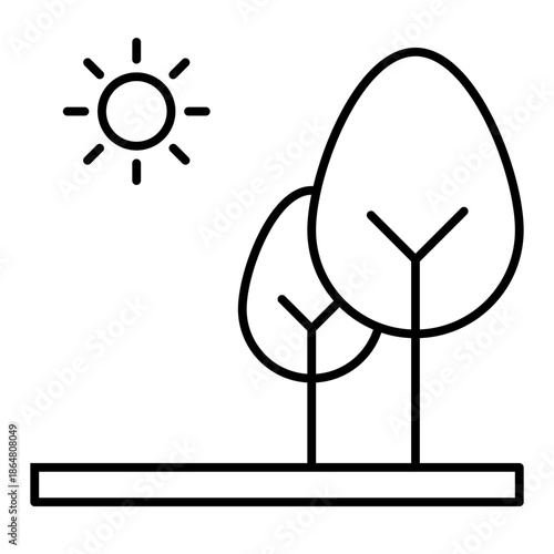 park line icon with editable stroke