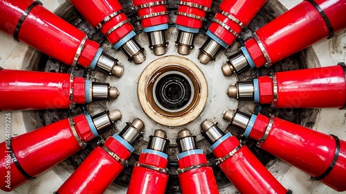 Nuclear reactor core simulation control rods and coolant pipes