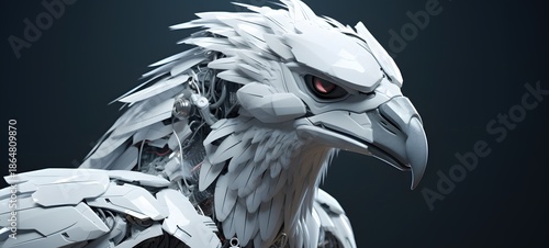 realistic photo of a glossy white Griffin,generative AI