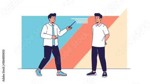 Photography Lesson in Progress with Instructor and Student in a Modern Classroom Setting