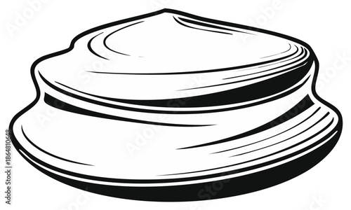 Stylized Seashell Clam Illustration Beach Nature Ocean Graphic Design Element